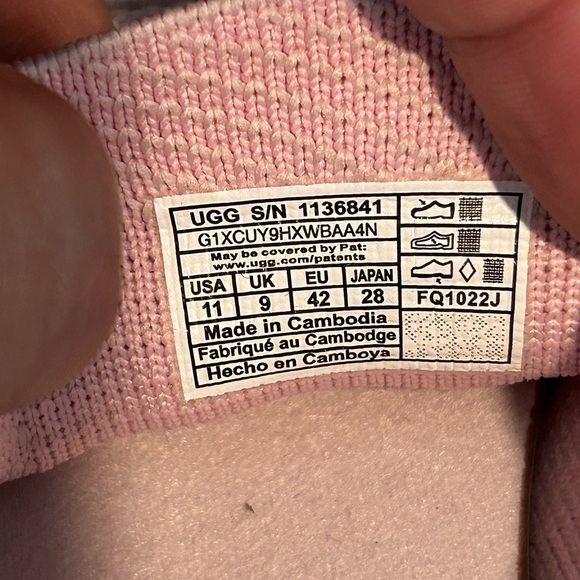 UGG ALAMEDA SAMMY SLIP-ON SHOES 1136841 SEASHEL PINK SIZE 11 WOMAN Tried On - Picture 7 of 9